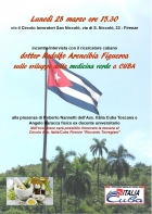 Incontro con il dott. Arencibia sulla medicina verde a CUBA - 28 marzo Firenze - Ass. Amicizia Italia Cuba FI
