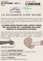 La solidarietà come valore - Ponte a Ema 29.10.22 - Ass. Amicizia Italia Cuba FI