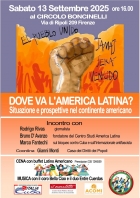 Dove va l'America Latina? Sabato 13 settembre 2025 - Boncinelli - Ass. Amicizia Italia Cuba FI