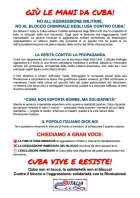 GIU' LE MANI DA CUBA! - Ass. Amicizia Italia Cuba FI