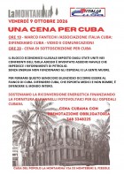 Una cena per Cuba - circolo la Montanina venerdì 9 ottobre - Ass. Amicizia Italia Cuba FI