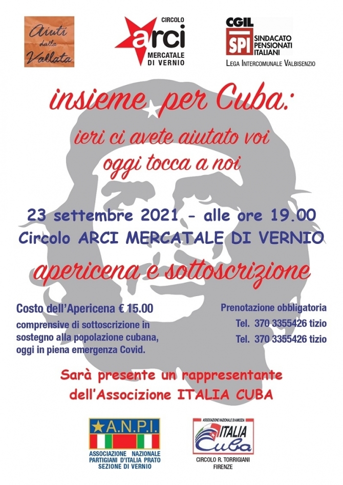 Insieme per Cuba - 23 settembre, circolo Mercatale di Vernio - Ass. Amicizia Italia Cuba FI